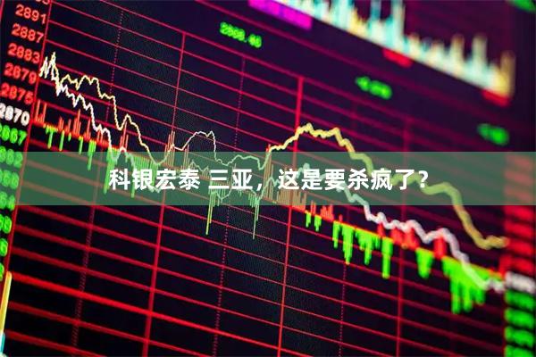 科银宏泰 三亚，这是要杀疯了？