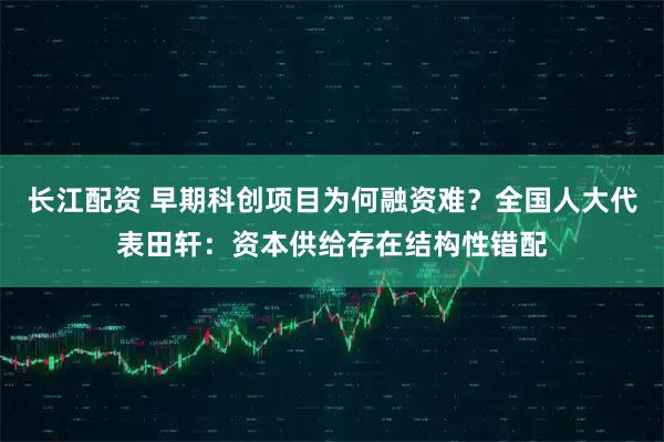 长江配资 早期科创项目为何融资难？全国人大代表田轩：资本供给存在结构性错配