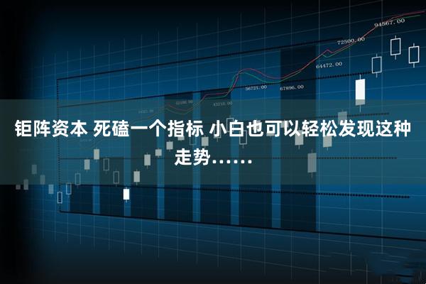 钜阵资本 死磕一个指标 小白也可以轻松发现这种走势……